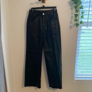 SHEIN “Leather” wide leg pants